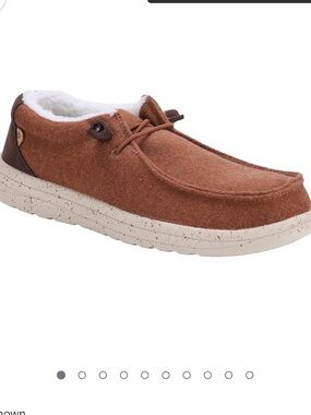 NWOB Lamo Samuel Chestnut Wool Men's Slip-On Shoe Size 10